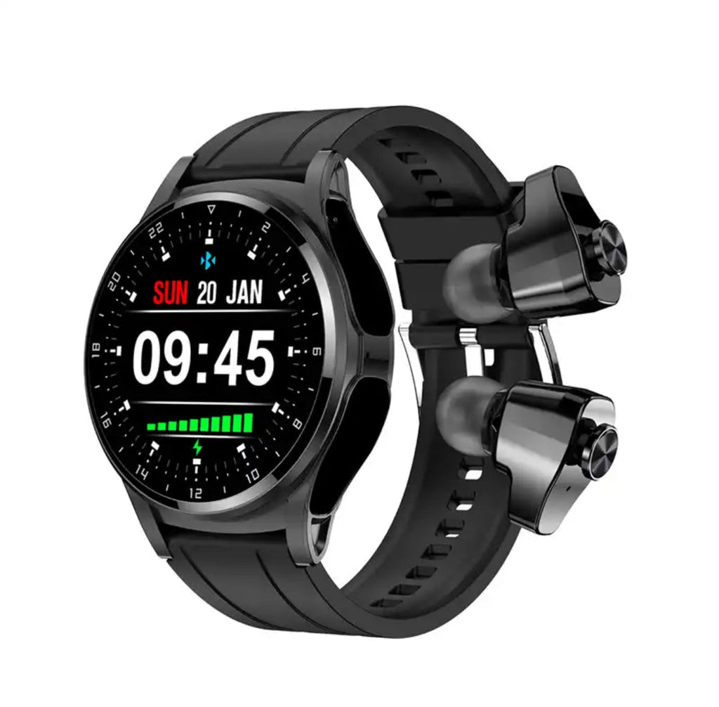 All-in-One Smartwatch mit Geräuschunterdrückenden Kopfhörern | Fitness Tracker und Sprachassistent für iOS und Android 0
