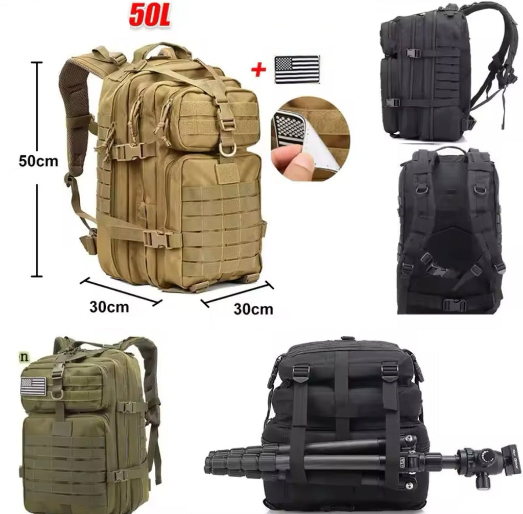 Allrounder | 50L Outdoor Rucksack mit Wasserdichtem Material | Ideal für Reisen und Sport