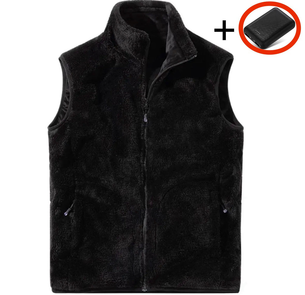 Beheizbare Fleece Weste mit USB-Heizfunktion und 3 Wärmestufen | Waschbare und Bequeme Weste für Männer und Frauen