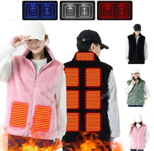 Beheizbare Fleece Weste mit USB-Heizfunktion und 3 Wärmestufen | Waschbare und Bequeme Weste für Männer und Frauen