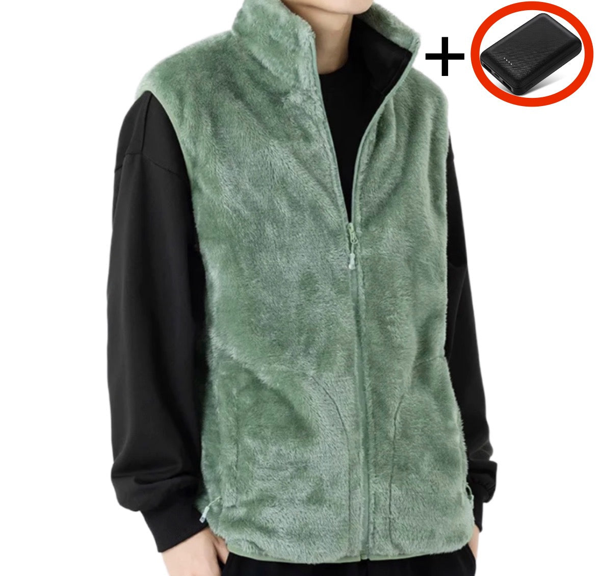 Beheizbare Fleece Weste mit USB-Heizfunktion und 3 Wärmestufen | Waschbare und Bequeme Weste für Männer und Frauen