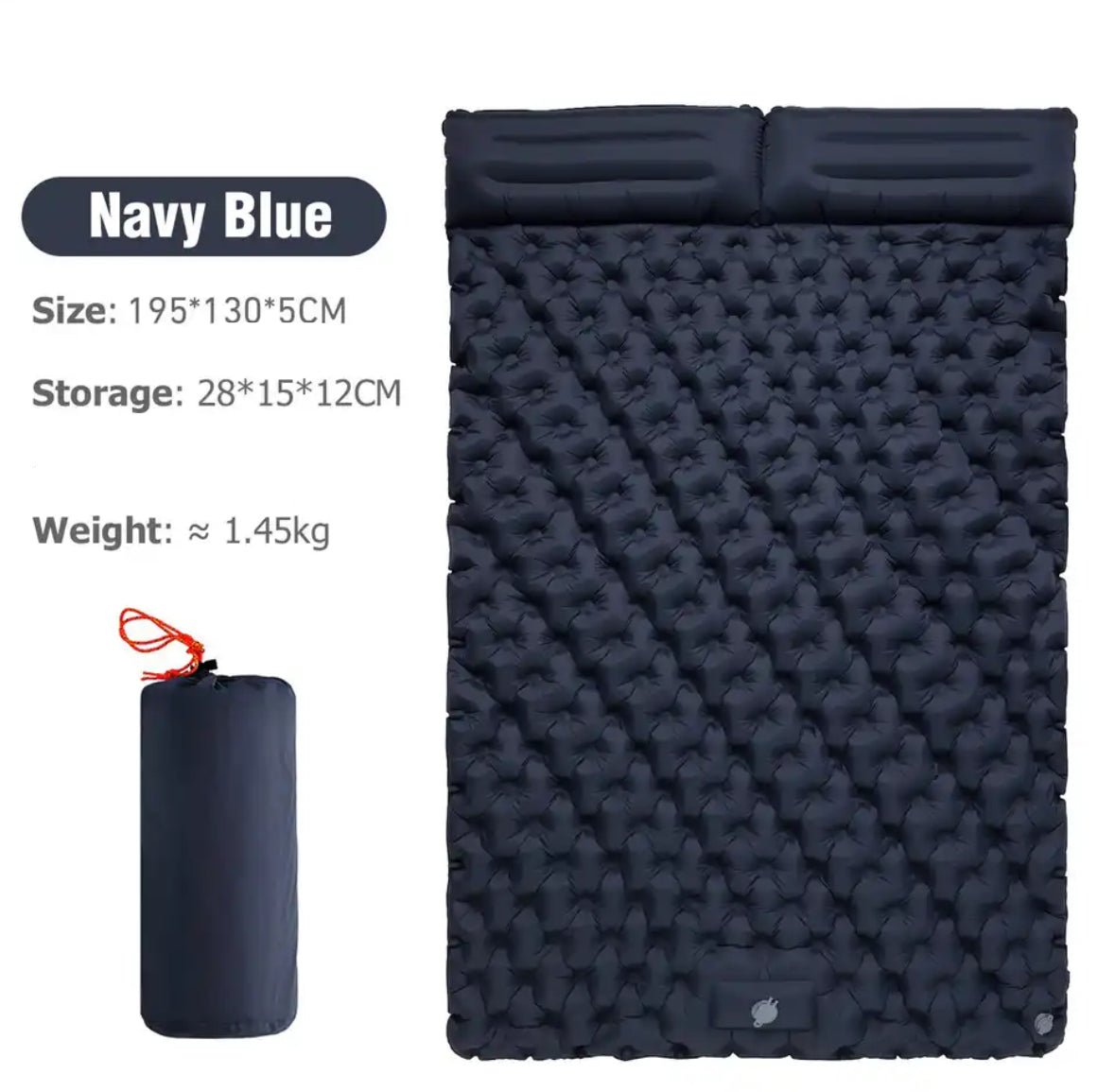 Camping Komfort | Selbst Aufblasende XXL Camping Matte für 2 Personen mit Wasserabweisender Oberfläche | Leicht und Praktisch für Unterwegs 7