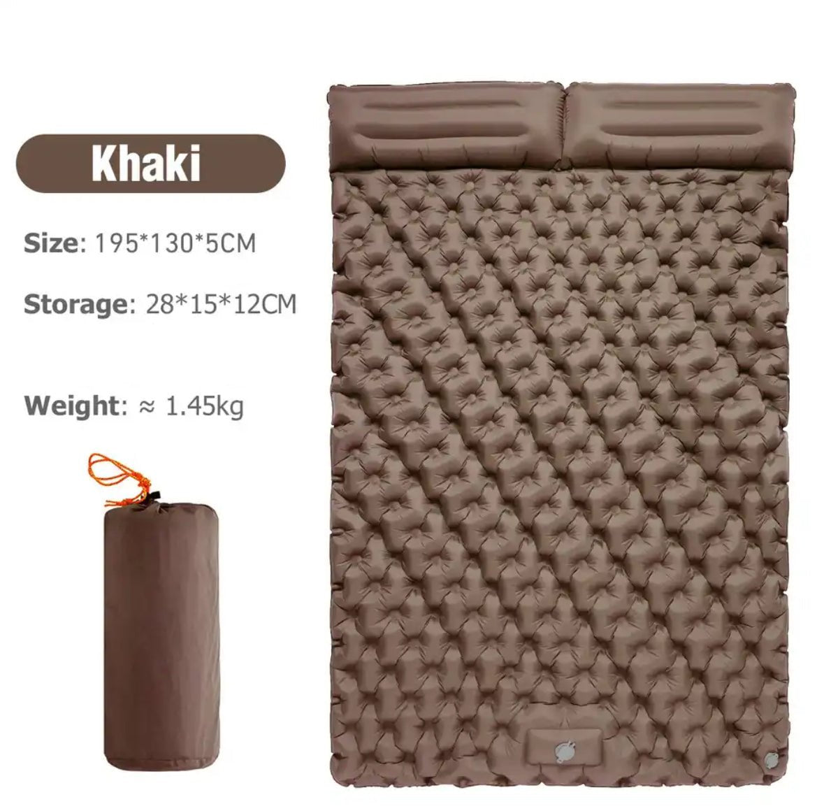 Camping Komfort | Selbst Aufblasende XXL Camping Matte für 2 Personen mit Wasserabweisender Oberfläche | Leicht und Praktisch für Unterwegs 8