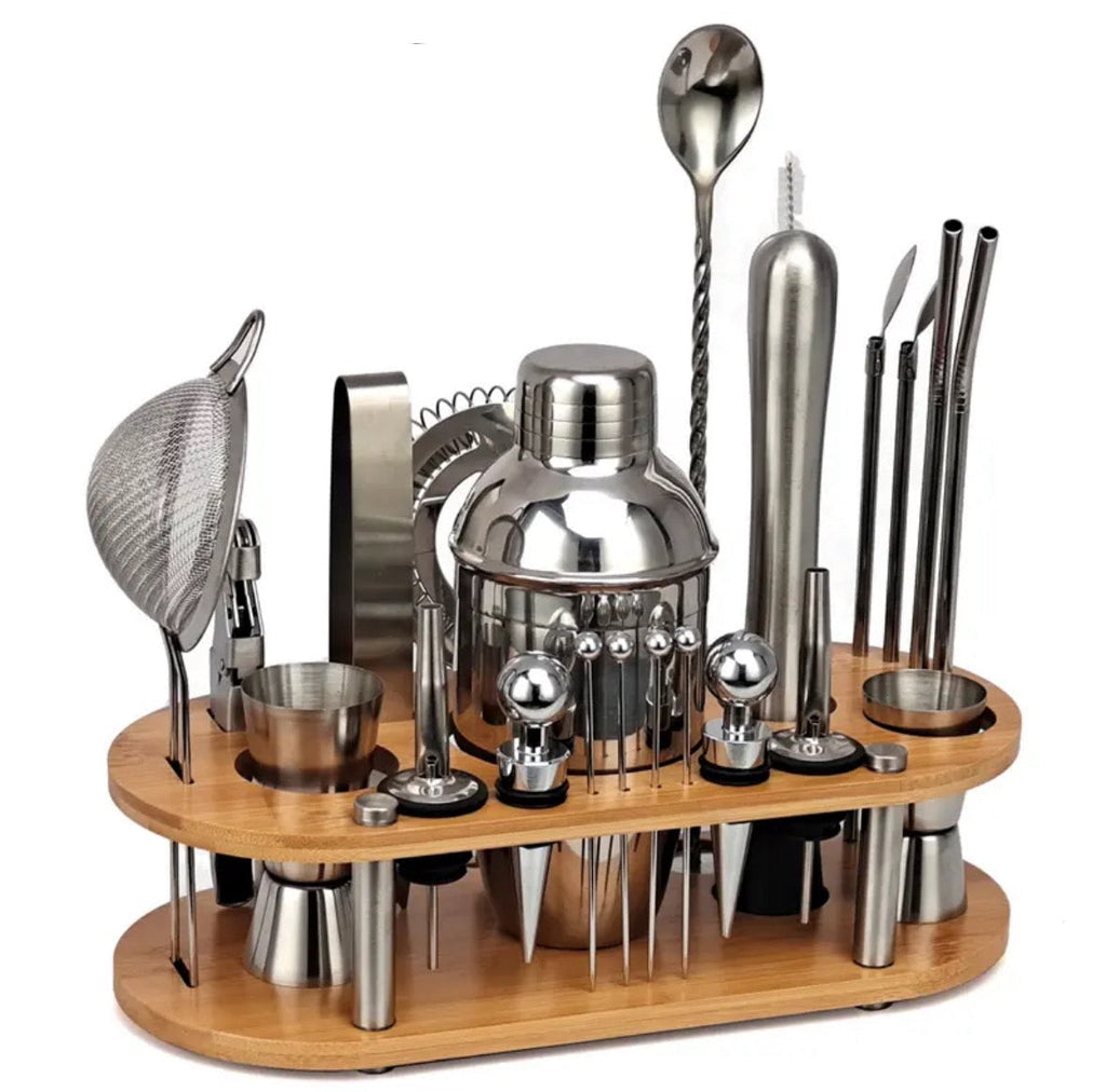 Cocktail Meister | 23-teiliges Bartender Set mit Edelstahl-Werkzeugen | Ideal für Partys und professionelle Cocktails 0