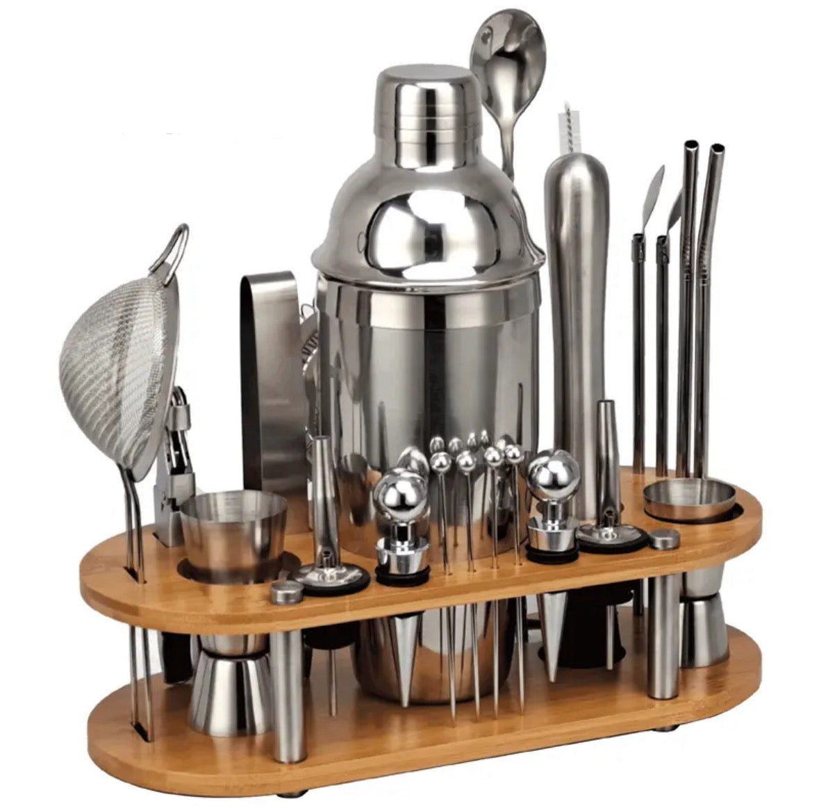Cocktail Meister | 23-teiliges Bartender Set mit Edelstahl-Werkzeugen | Ideal für Partys und professionelle Cocktails 3