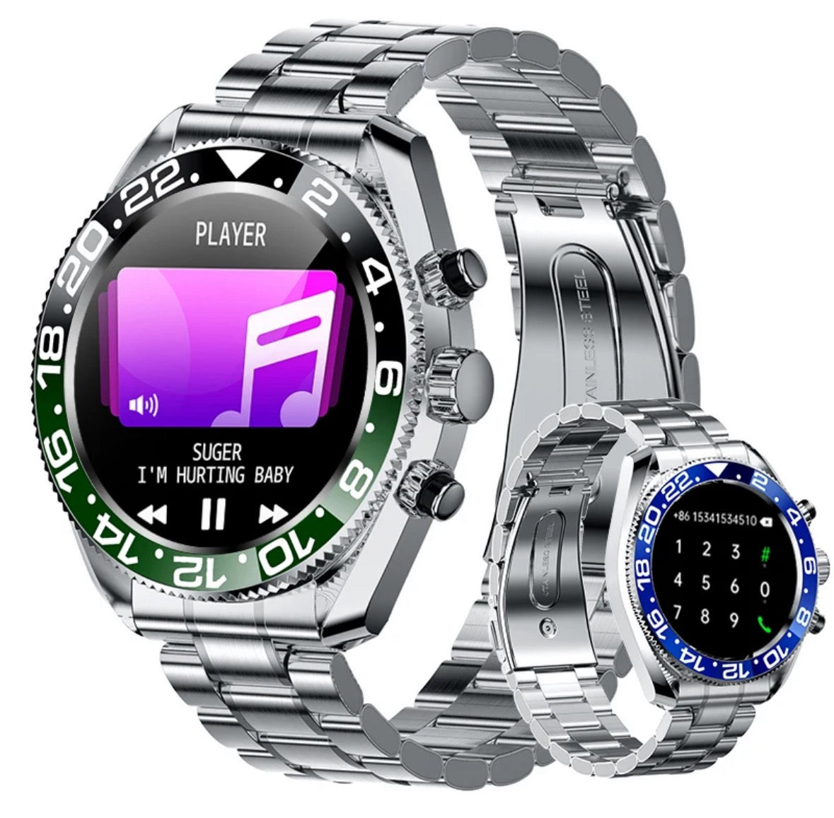 Elegante Smartwatch | Luxus-Smartwatch mit HD Bildschirm & Sportmodi | Perfekt für Alltag und Fitness 2