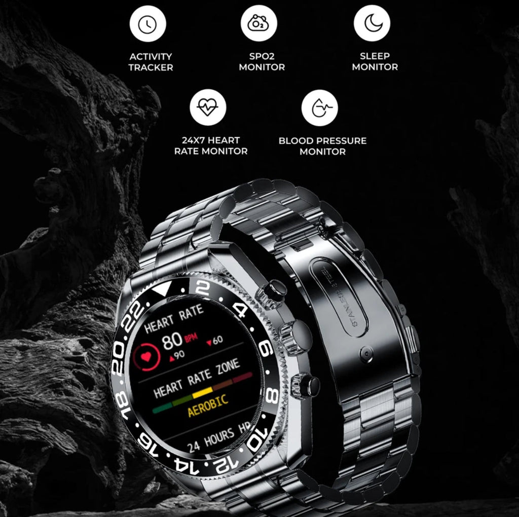 Elegante Smartwatch | Luxus-Smartwatch mit HD Bildschirm & Sportmodi | Perfekt für Alltag und Fitness 4