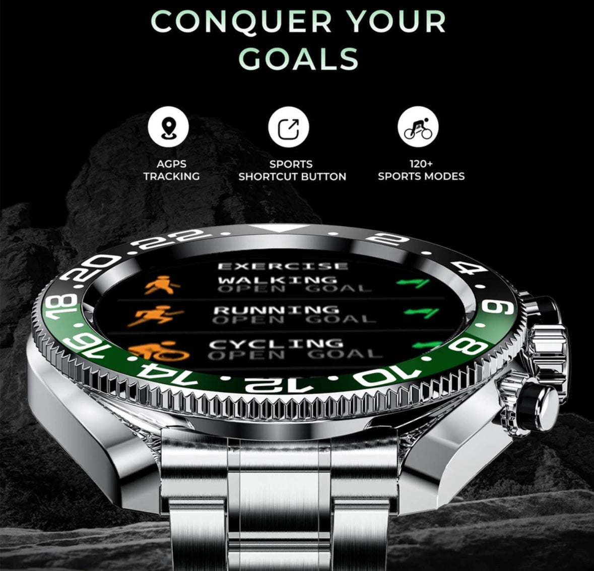 Elegante Smartwatch | Luxus-Smartwatch mit HD Bildschirm & Sportmodi | Perfekt für Alltag und Fitness 5