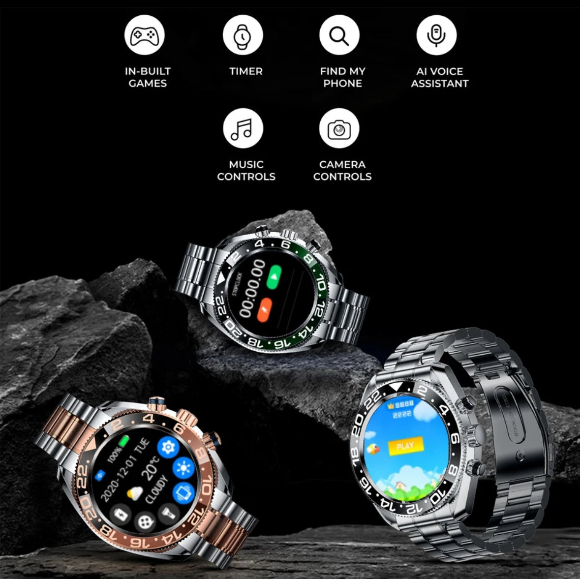 Elegante Smartwatch | Luxus-Smartwatch mit HD Bildschirm & Sportmodi | Perfekt für Alltag und Fitness 6
