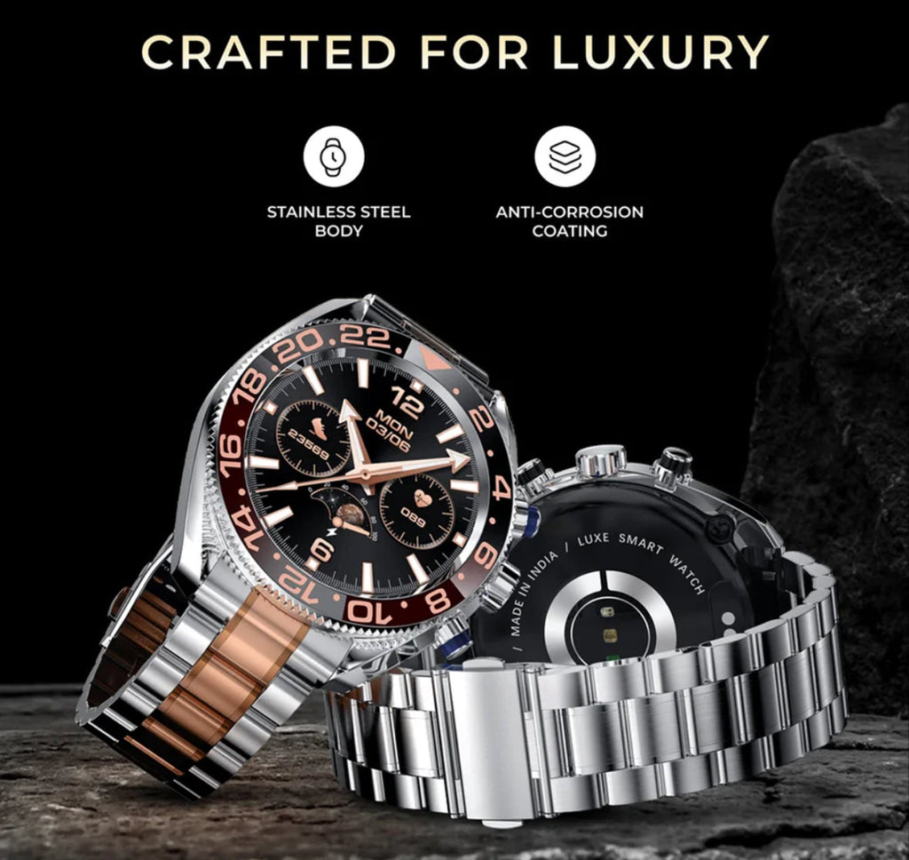 Elegante Smartwatch | Luxus-Smartwatch mit HD Bildschirm & Sportmodi | Perfekt für Alltag und Fitness 8