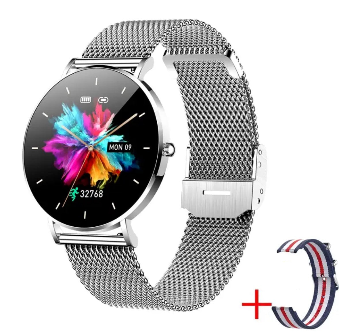 Elegante Smartwatch | Slim Design mit Herzfrequenzüberwachung | Multifunktionale Fitnessuhr für Alltag und Sport 1