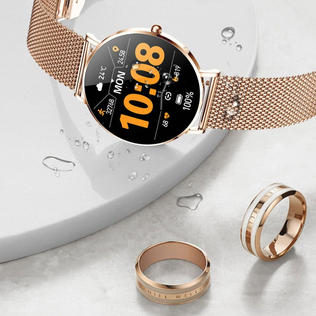 Elegante Smartwatch | Slim Design mit Herzfrequenzüberwachung | Multifunktionale Fitnessuhr für Alltag und Sport 2