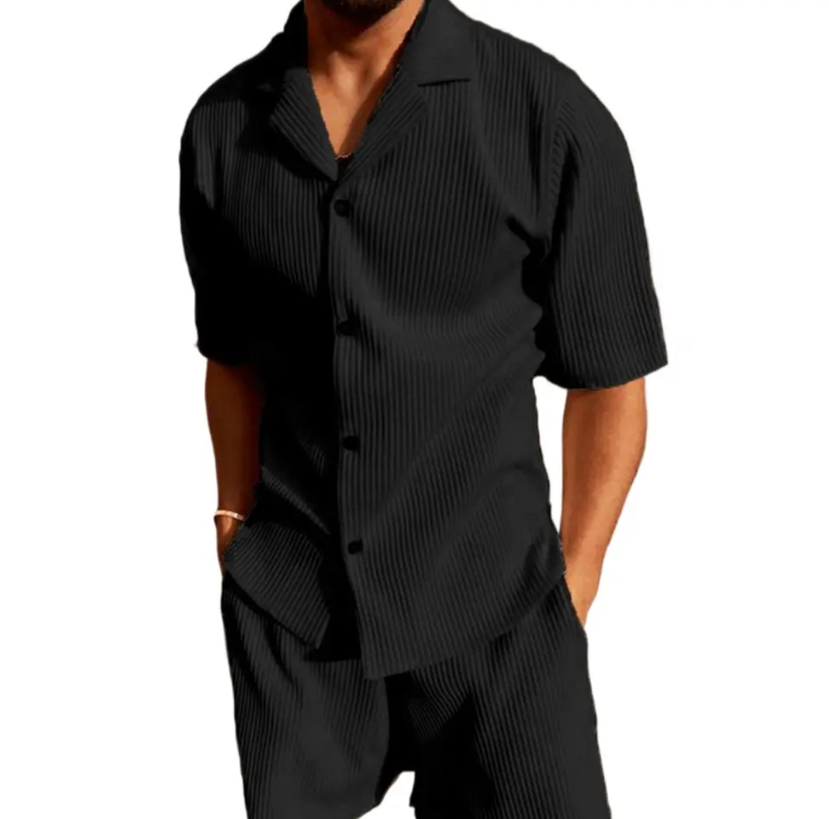 Elegantes Sommer-Set für Männer | Hochwertiges Hemd und Hose mit Schlichtem Design | Vielseitig Einsetzbar für Stil und Komfort