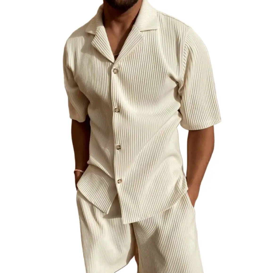 Elegantes Sommer-Set für Männer | Hochwertiges Hemd und Hose mit Schlichtem Design | Vielseitig Einsetzbar für Stil und Komfort