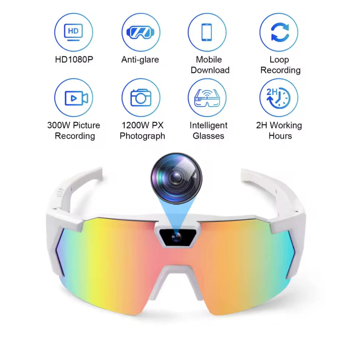 Innovative Action Cam Sonnenbrille mit HD 1080P und Bildstabilisierung | Perfekt für Freihandaufnahmen und Abenteuer
