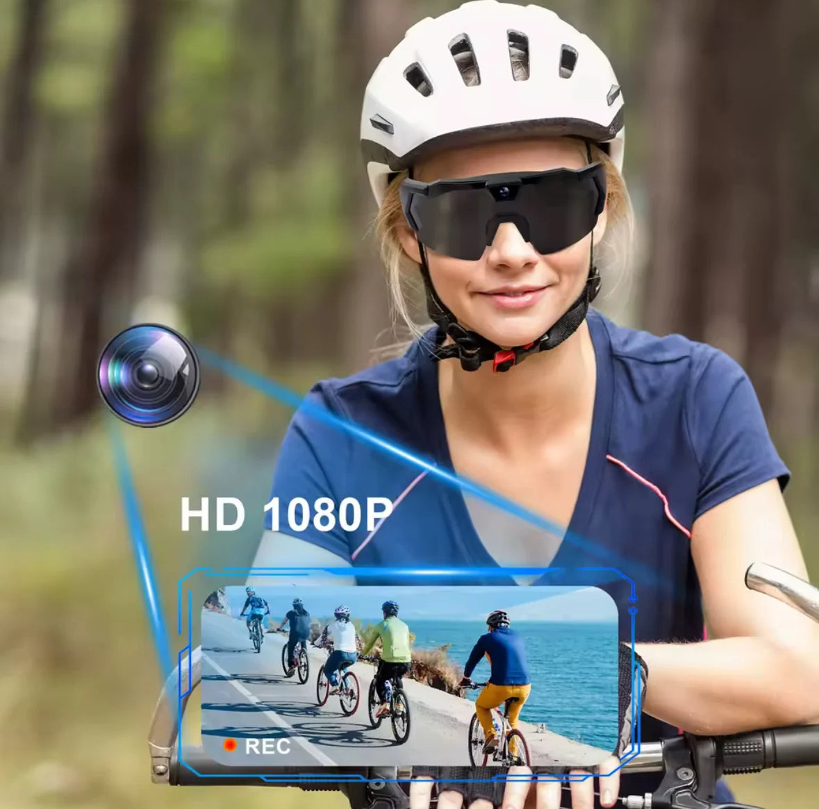 Innovative Action Cam Sonnenbrille mit HD 1080P und Bildstabilisierung | Perfekt für Freihandaufnahmen und Abenteuer