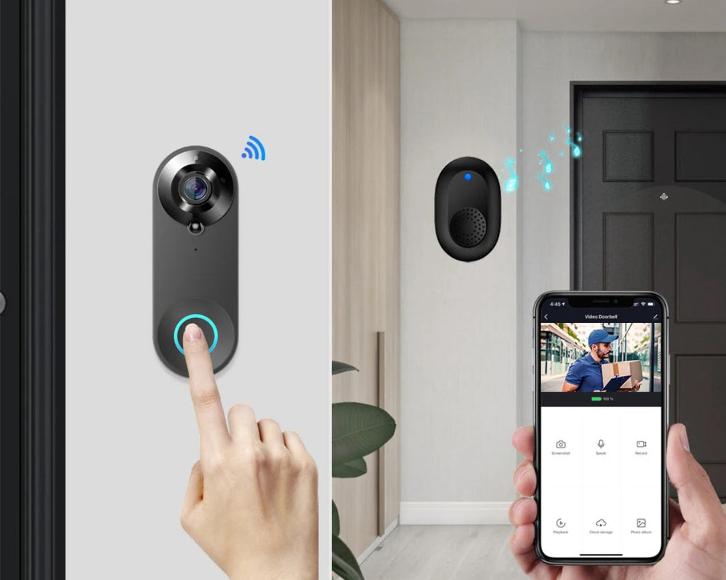 Intelligente Türklingel | HD Kamera mit Nachtsicht & Bewegungs-Tracking | Smartphone-Steuerung für Sicherheit 1