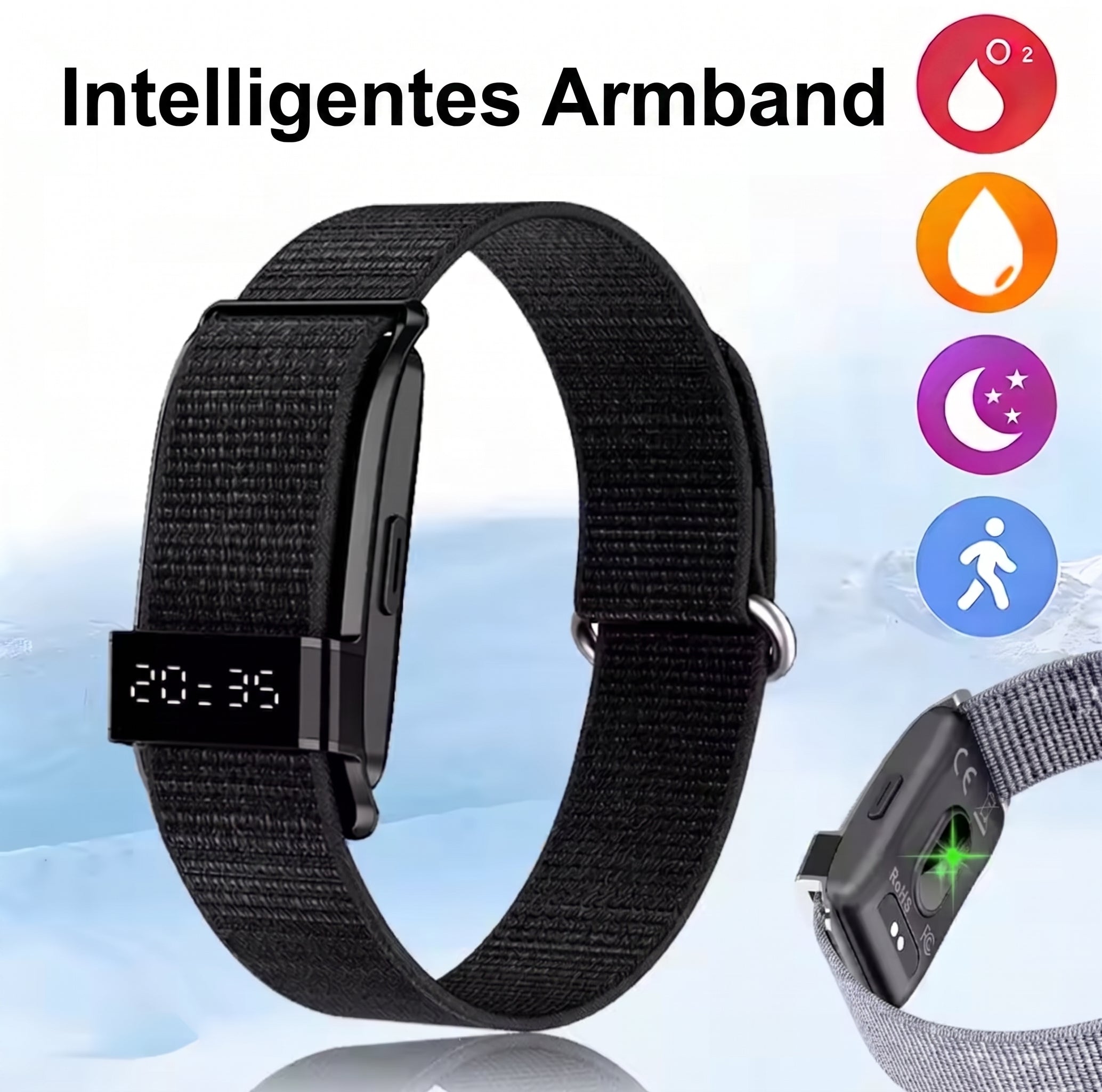 Intelligenter Fitness Tracker | Schrittzähler Uhr mit GPS & Herzfrequenzüberwachung | 10 Sportmodi für optimales Training 1