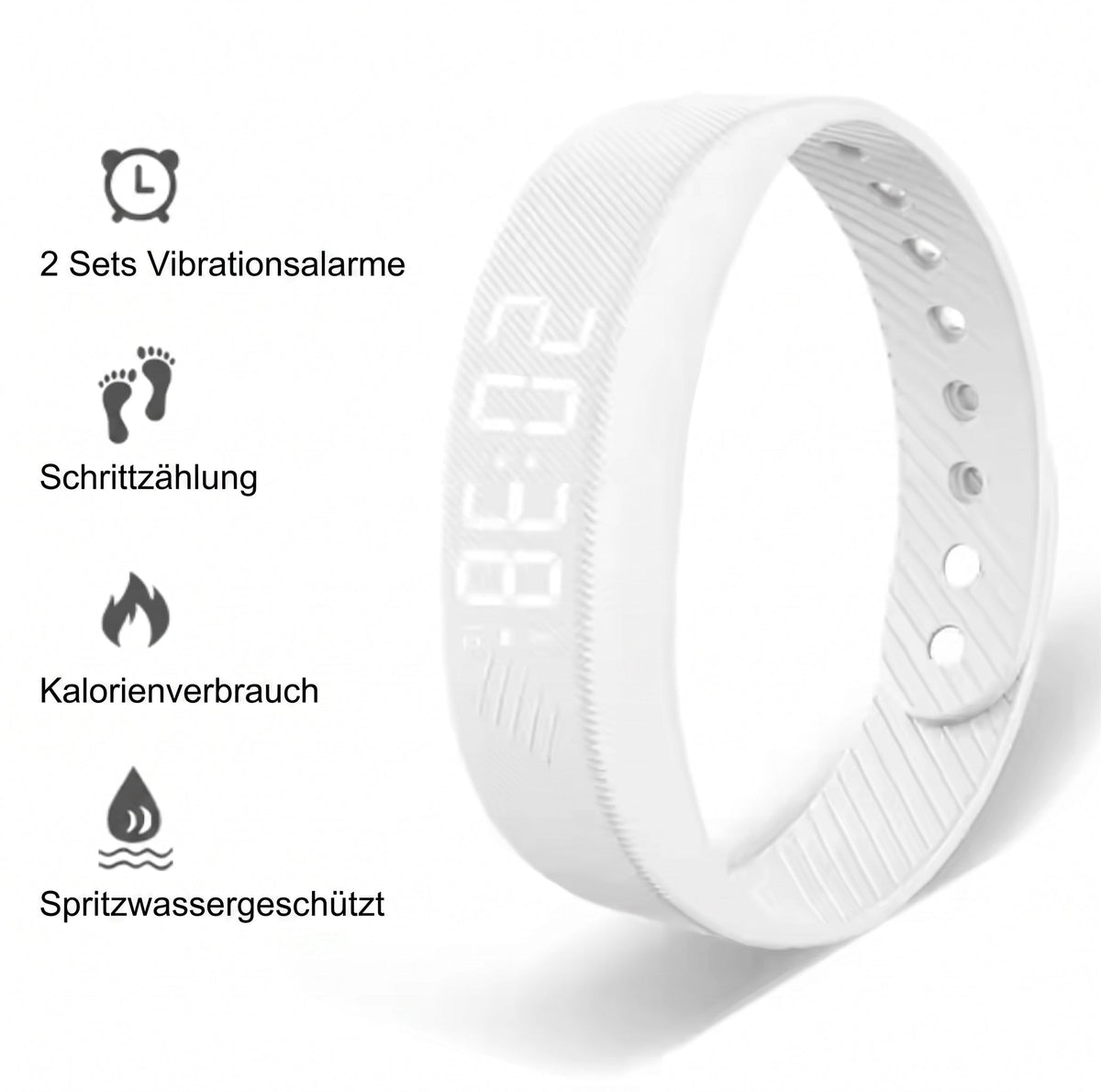 Intelligentes Fitness-Armband | Smart Tracking Vibrationswecker mit Gesundheitsüberwachung | Wasserdicht für Aktive Lebensweise 4