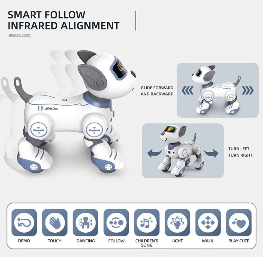 Interaktiver Haustier Roboter | Touch-gesteuertes Spielzeug mit Musik & Tanz | Unterhaltsamer Begleiter für Kinder und Erwachsene 2