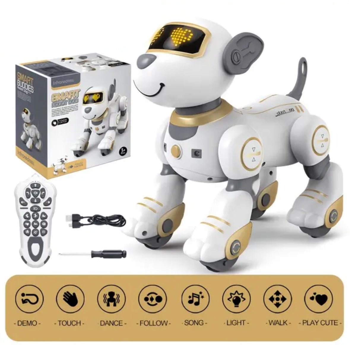 Interaktiver Haustier Roboter | Touch-gesteuertes Spielzeug mit Musik & Tanz | Unterhaltsamer Begleiter für Kinder und Erwachsene 4