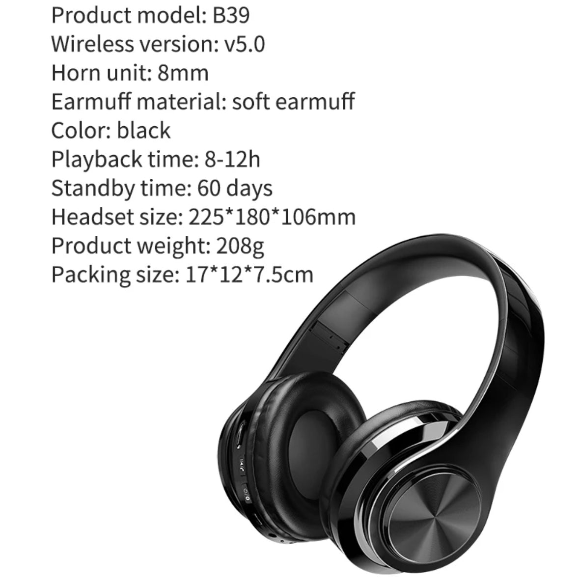 Kabellose Bluetooth Kopfhörer mit Geräuschunterdrückung | Faltbares Design für langen Musikgenuss 2