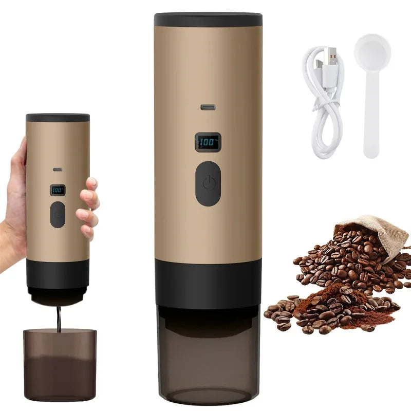Tragbare 3-in-1 Kaffeemaschine mit 15 Bar Druck | Flexibles Brühsystem für Perfekten Espresso