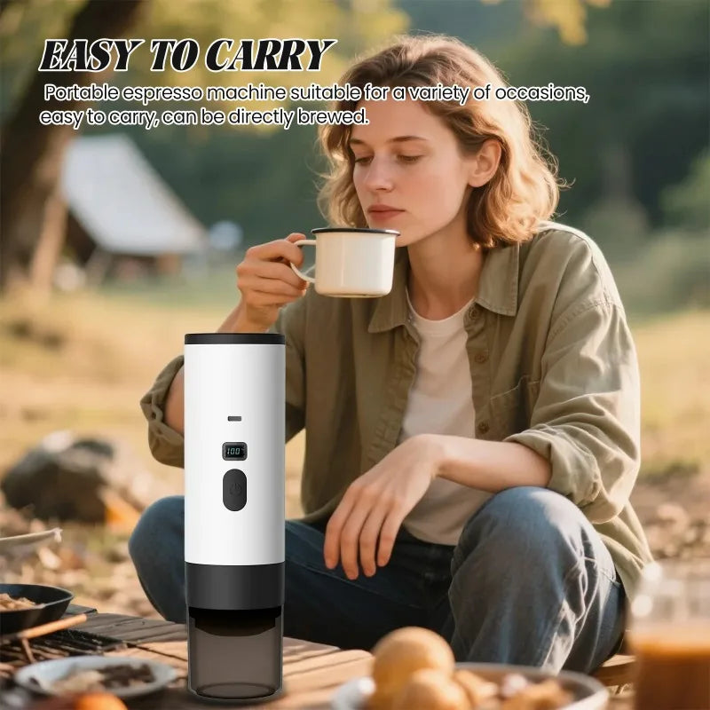 Tragbare 3-in-1 Kaffeemaschine mit 15 Bar Druck | Flexibles Brühsystem für Perfekten Espresso