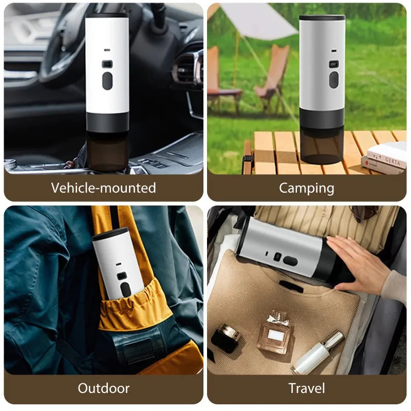 Tragbare 3-in-1 Kaffeemaschine mit 15 Bar Druck | Flexibles Brühsystem für Perfekten Espresso