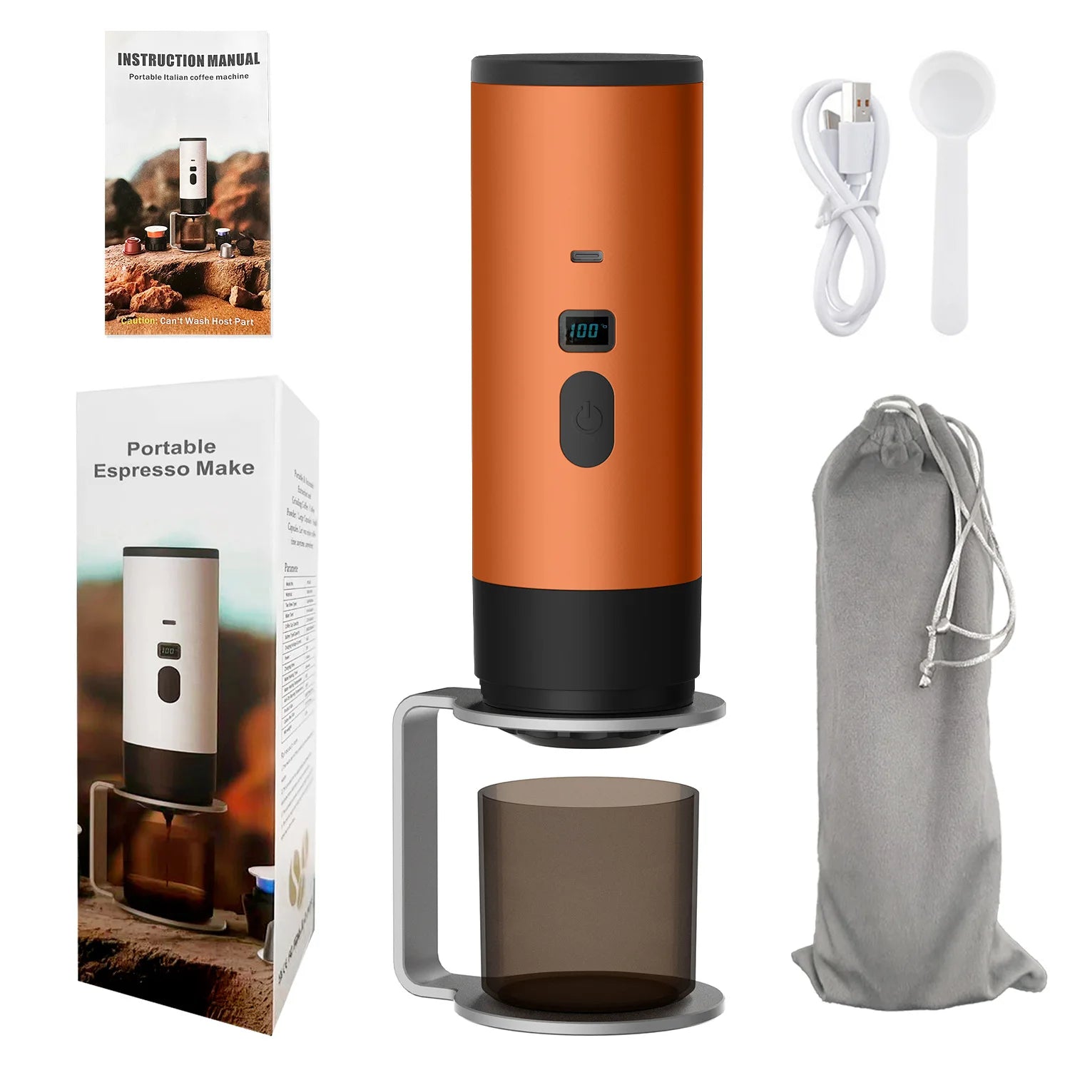 Tragbare 3-in-1 Kaffeemaschine mit 15 Bar Druck | Flexibles Brühsystem für Perfekten Espresso