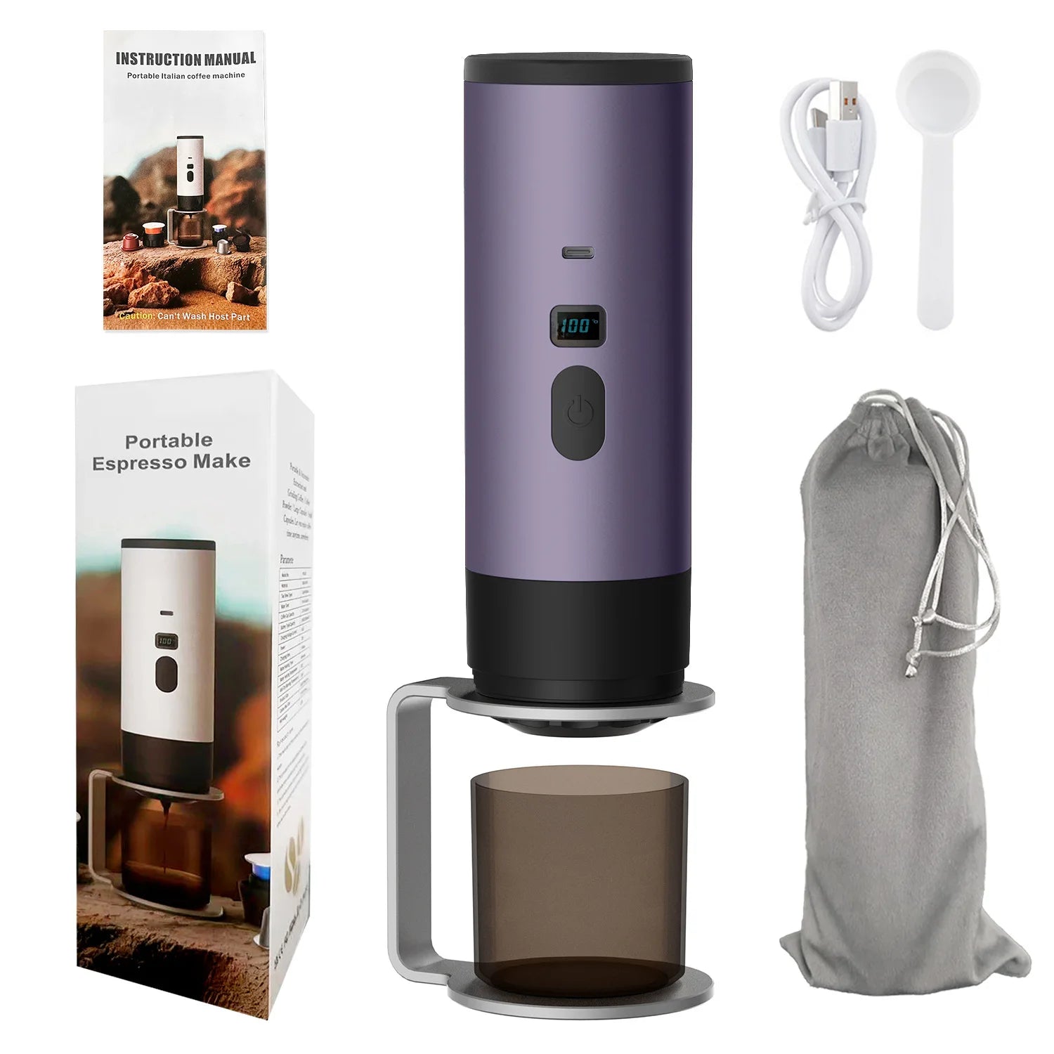 Tragbare 3-in-1 Kaffeemaschine mit 15 Bar Druck | Flexibles Brühsystem für Perfekten Espresso