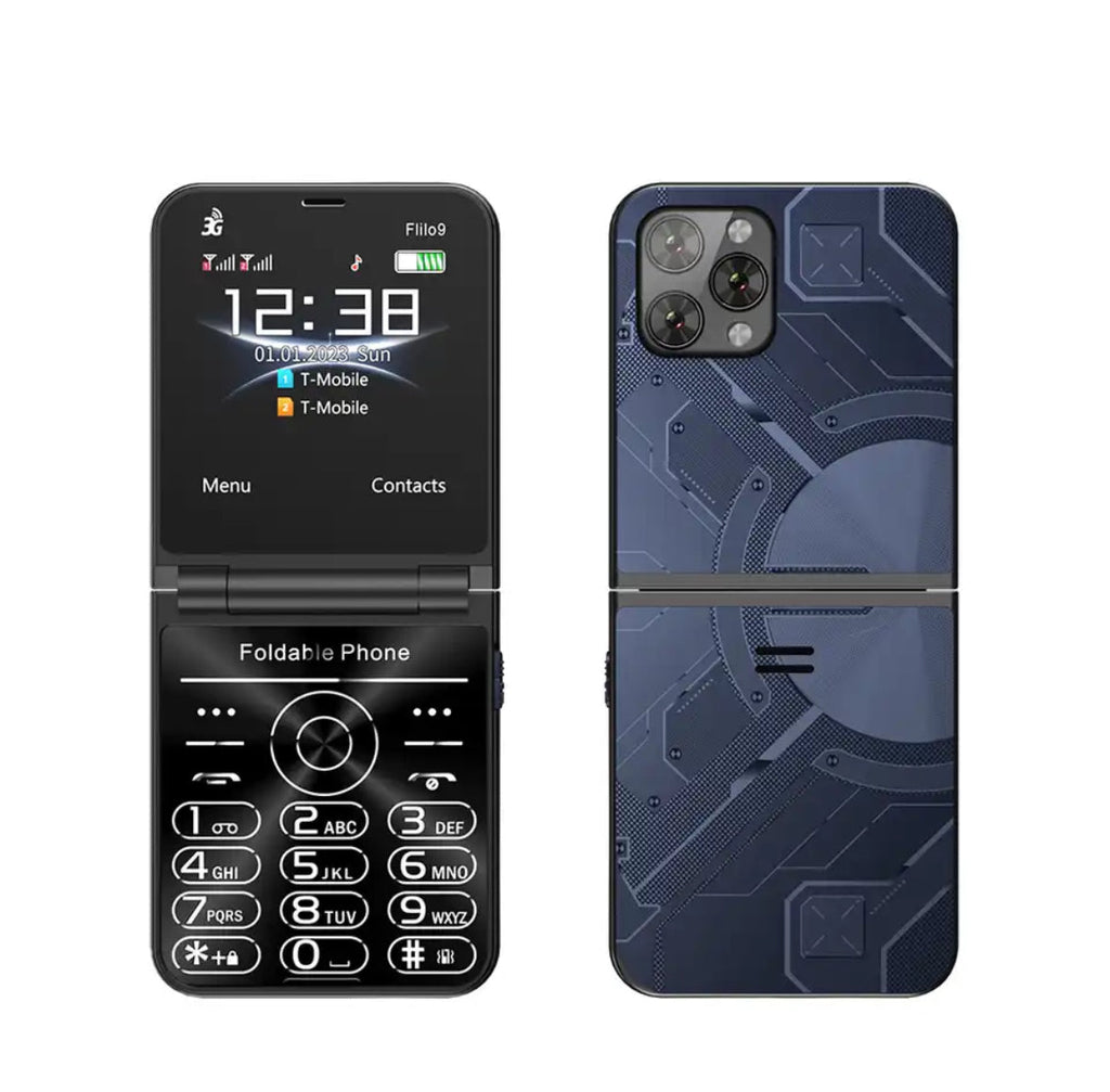 Kompaktes Klapphandy | MINI Flip Phone mit 2,6 Zoll HD-Bildschirm & Taschenlampe | Dual-SIM für ständige Erreichbarkeit 0