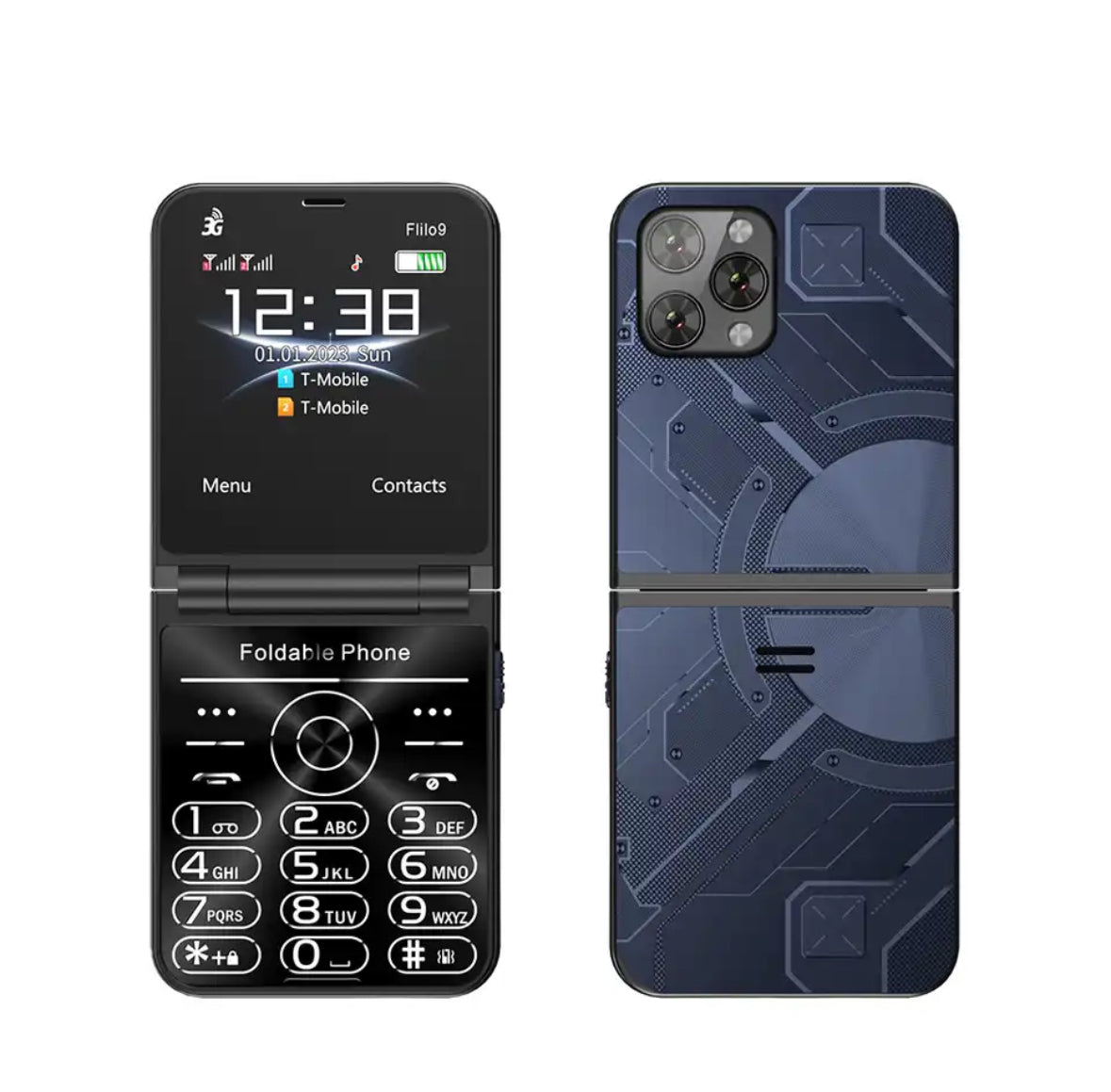 Kompaktes Klapphandy | MINI Flip Phone mit 2,6 Zoll HD-Bildschirm & Taschenlampe | Dual-SIM für ständige Erreichbarkeit 0