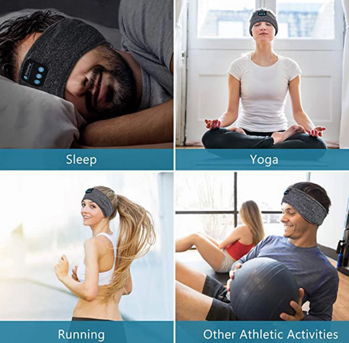 Kopfhörer Stirnband | Bluetooth Schlaf- und Sportkopfhörer mit Lärmunterdrückung | Waschbar und Wasserdicht für Komfort 5