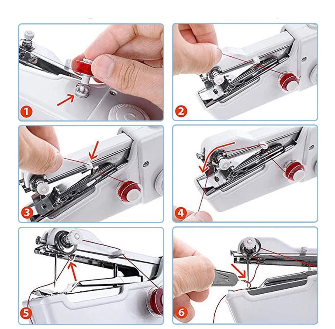 Kreativ Nähmaschine | Elektrische Hand Nähmaschine mit Akku-Betrieb | Ideal für Flicken und Designen 2