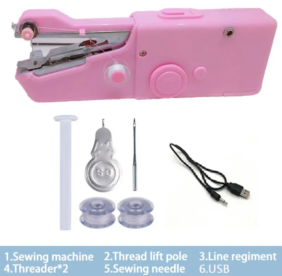 Kreativ Nähmaschine | Elektrische Hand Nähmaschine mit Akku-Betrieb | Ideal für Flicken und Designen 8