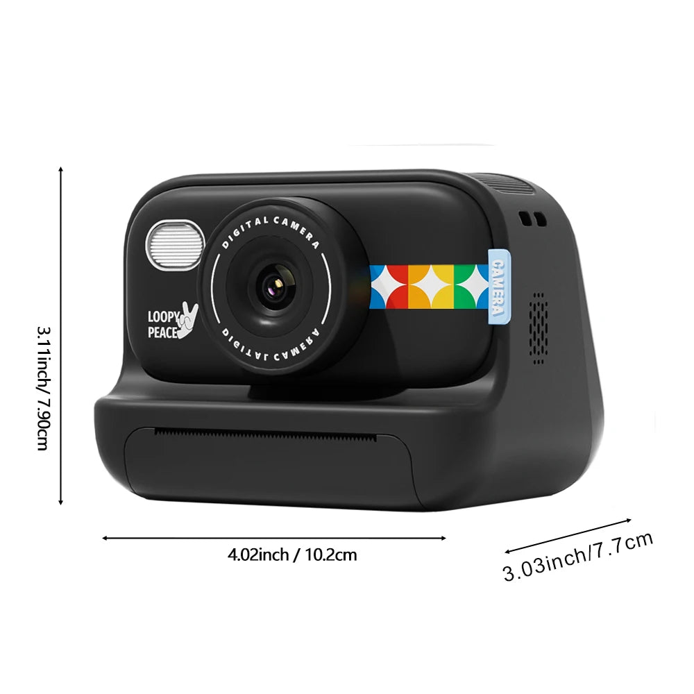 Kreative Sofortbildkamera für Kinder | Sofortbild Kamera mit 1080P HD & 15 Szenenfiltern | Perfektes Geschenk für Spass und Kreativität