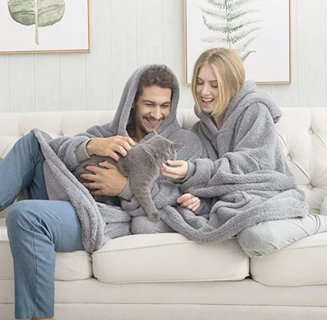 Kuschelpullover | Flauschiger Oversized Pullover mit 3 Wärmestufen | Bequeme Einheitsgröße für ultimativen Komfort