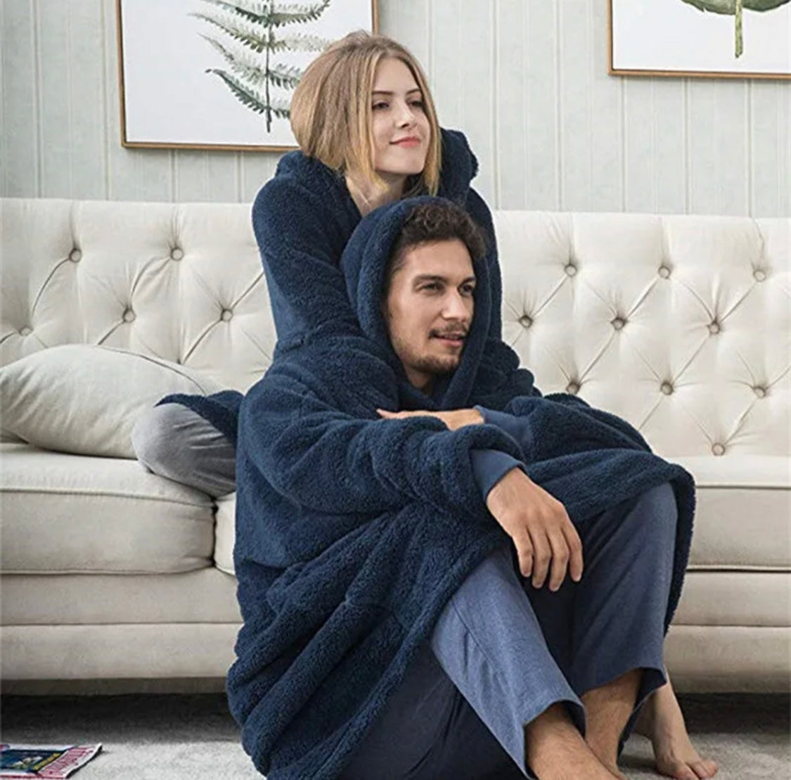Kuschelpullover | Flauschiger Oversized Pullover mit 3 Wärmestufen | Bequeme Einheitsgröße für ultimativen Komfort