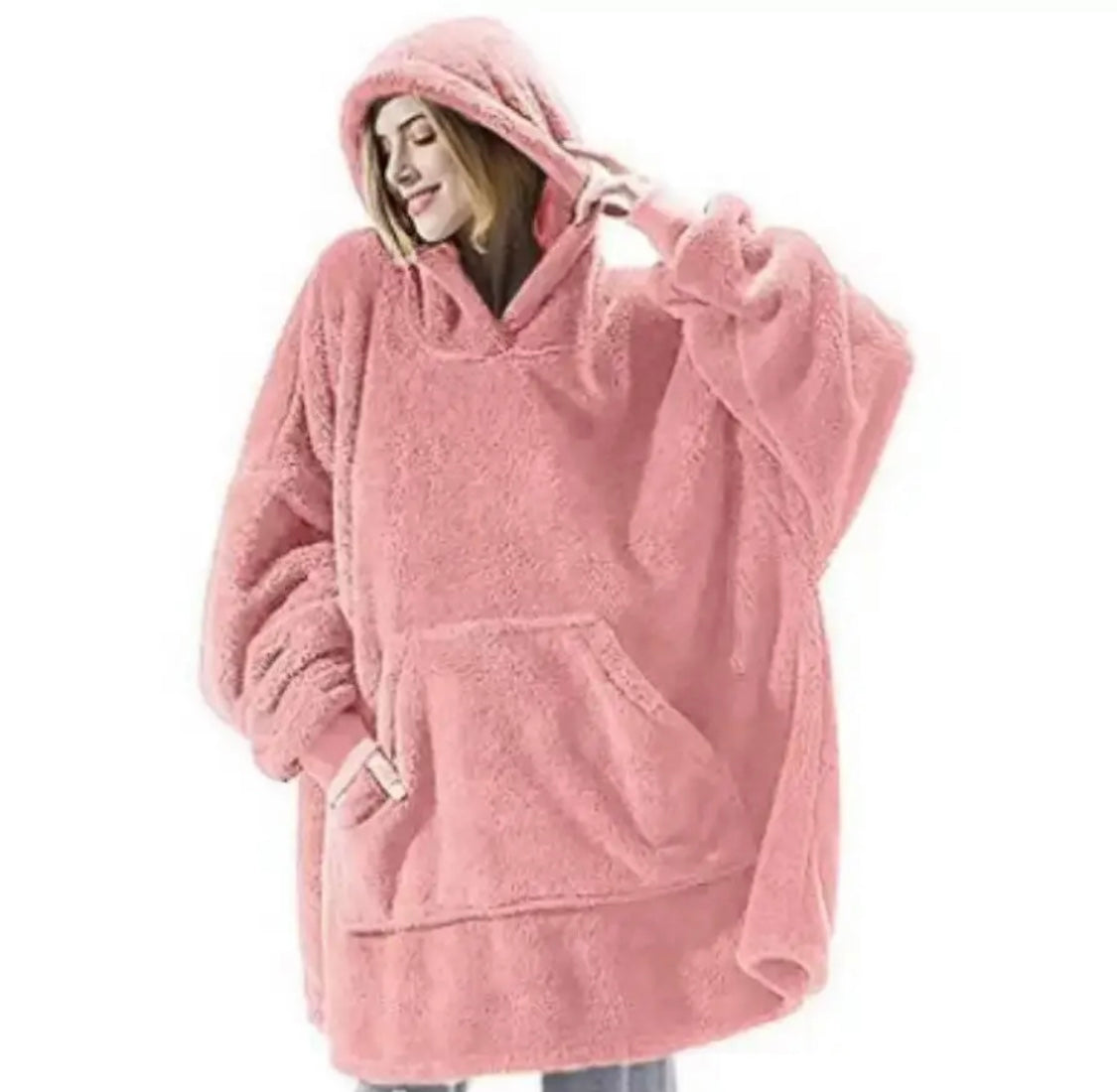 Kuschelpullover | Flauschiger Oversized Pullover mit 3 Wärmestufen | Bequeme Einheitsgröße für ultimativen Komfort