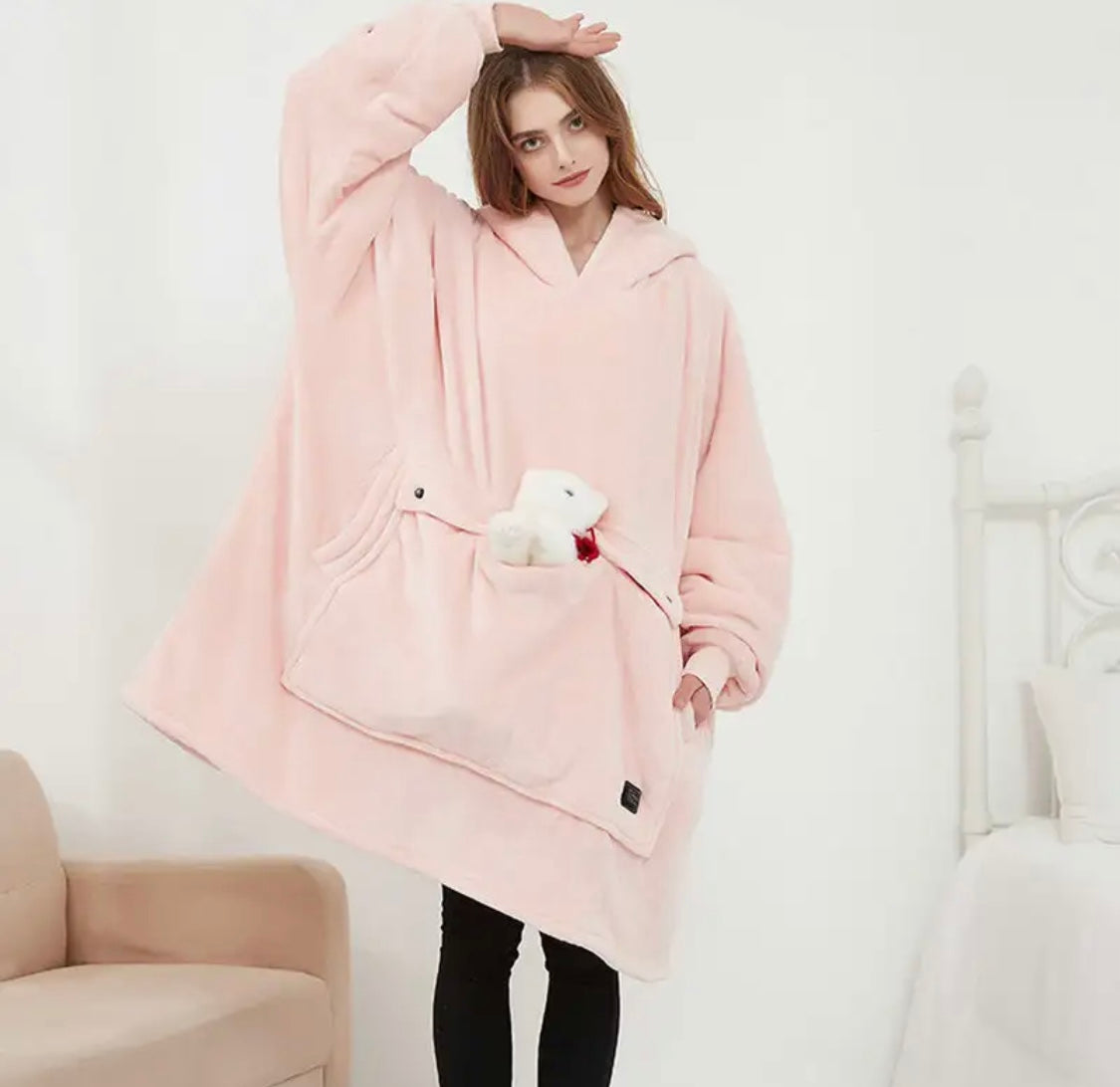 Kuschelpullover | Flauschiger Oversized Pullover mit 3 Wärmestufen | Bequeme Einheitsgröße für ultimativen Komfort