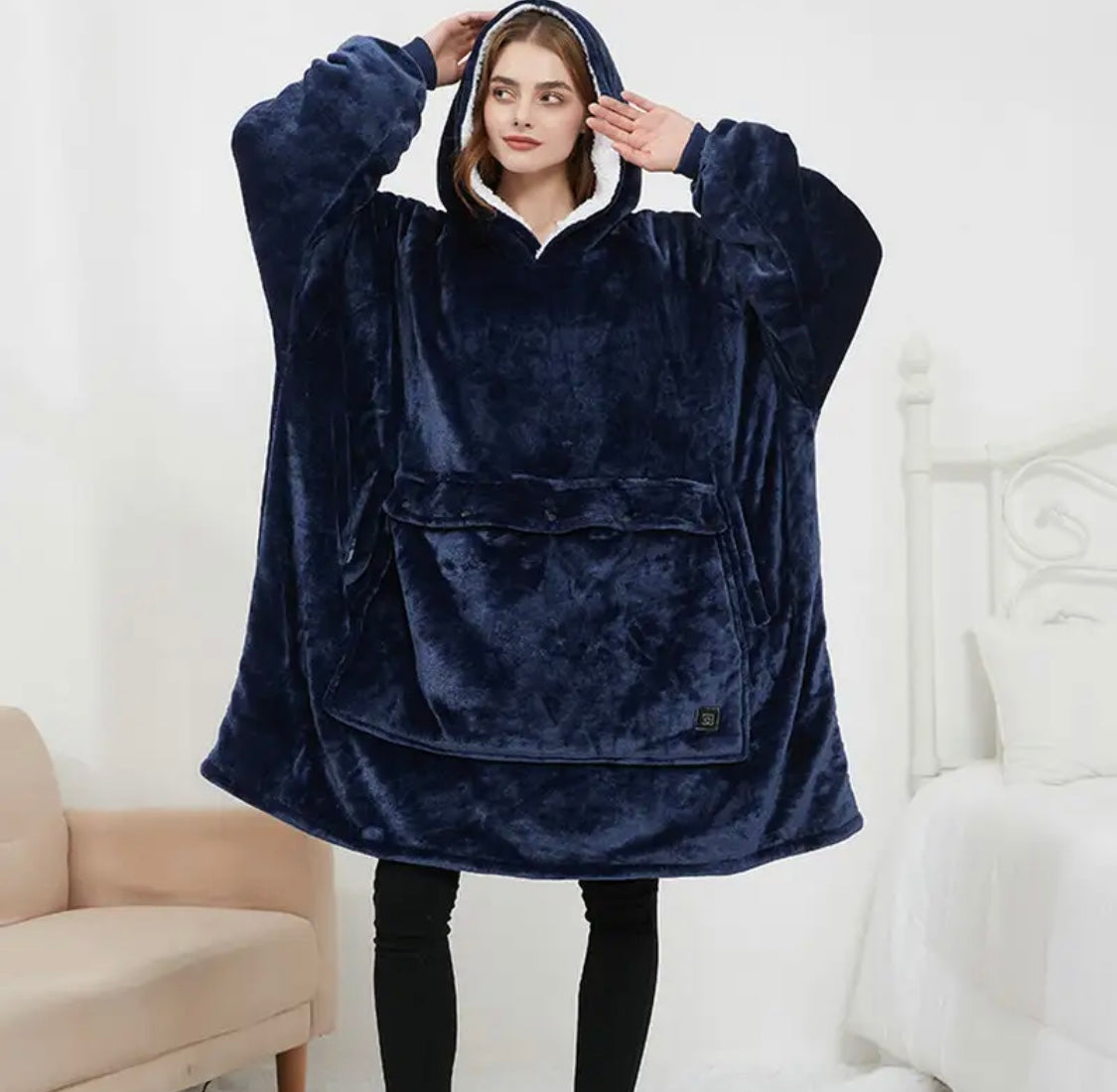 Kuschelpullover | Flauschiger Oversized Pullover mit 3 Wärmestufen | Bequeme Einheitsgröße für ultimativen Komfort