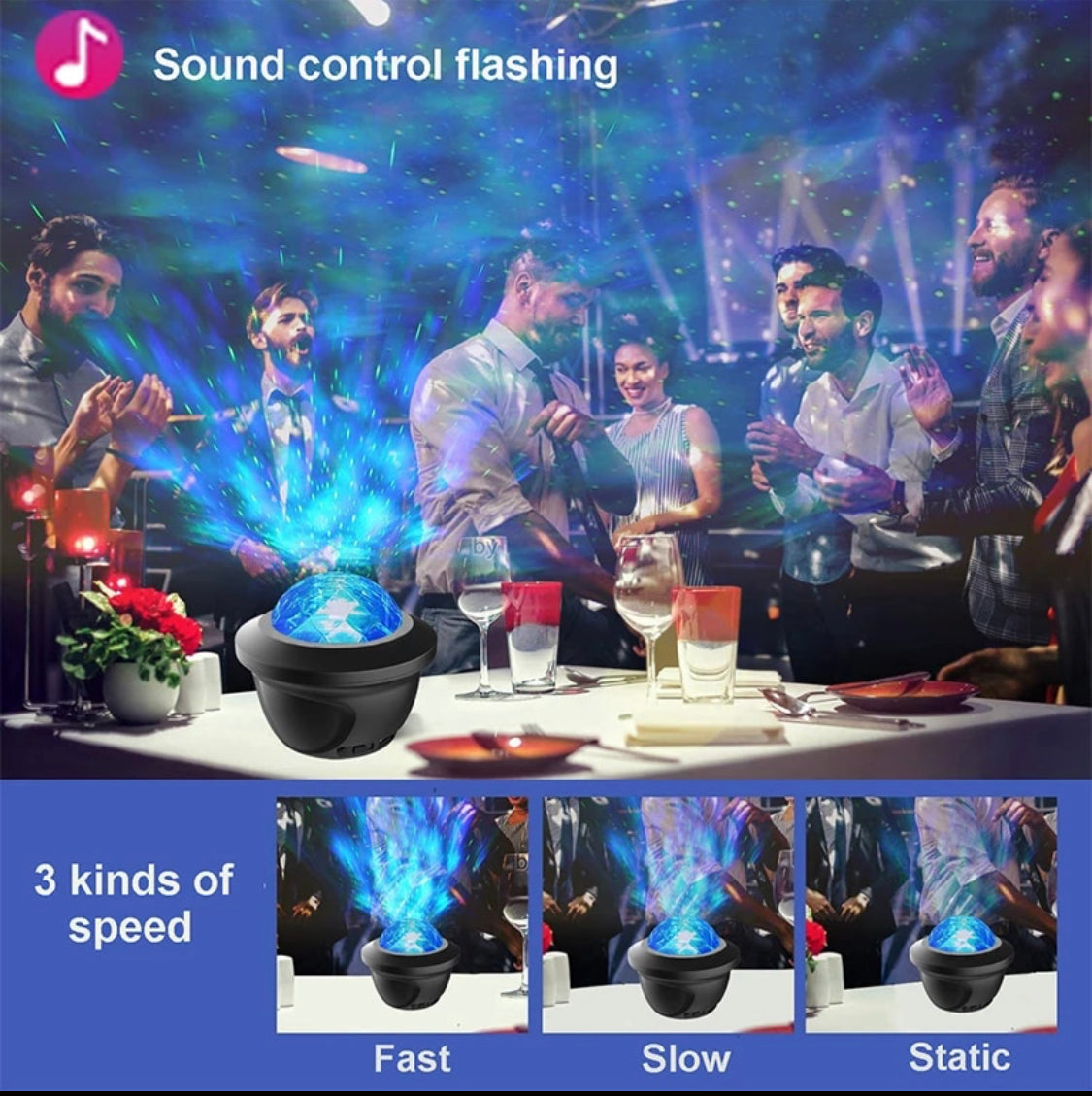 LED-Galaxy-Projektor mit Bluetooth Lautsprecher | App-Steuerung für entspannende Atmosphäre im Raum 4