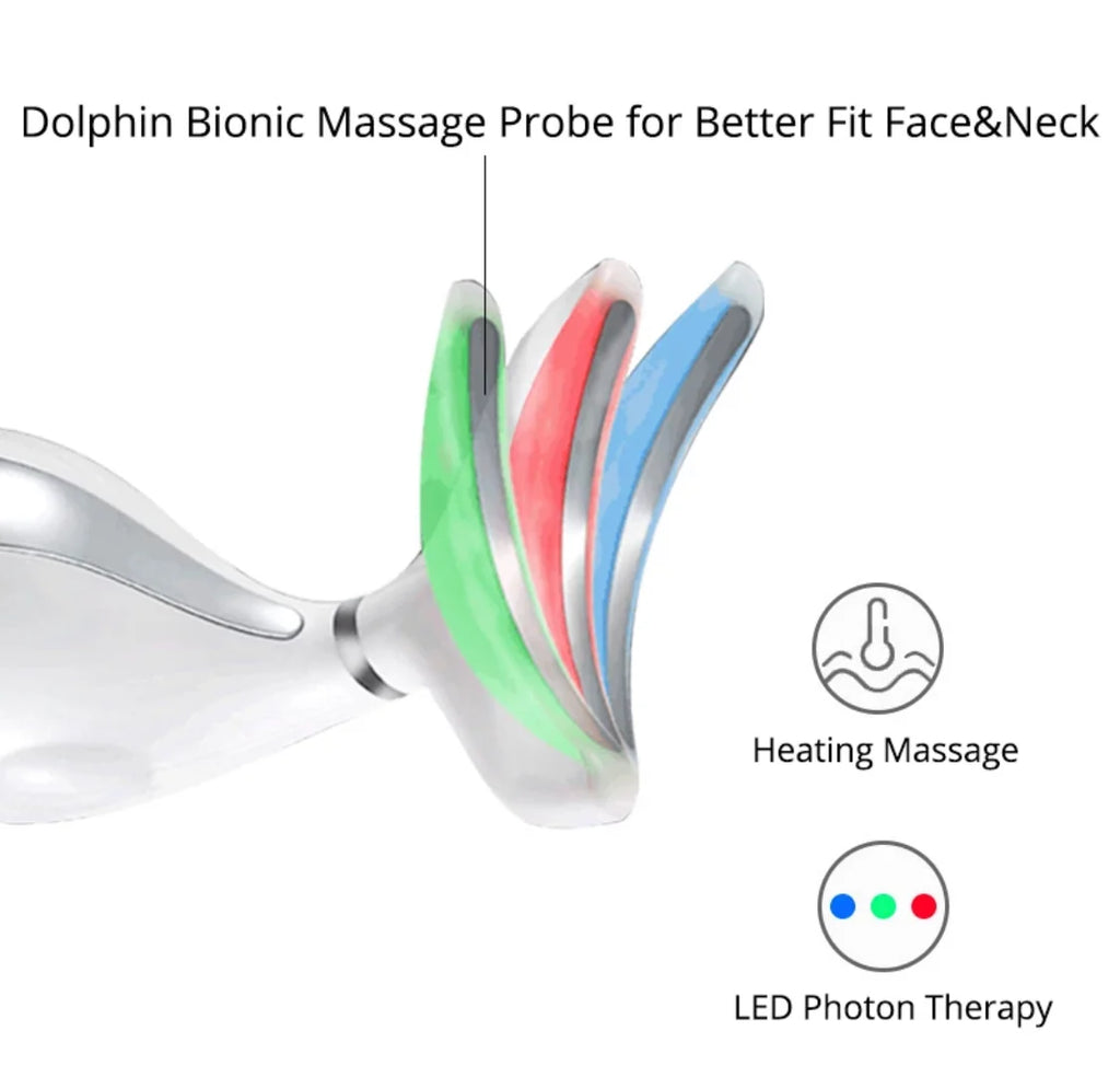 LED Photonen Therapie Gesichtspflegegerät mit 3 Modi | Effektive Faltenentfernung und Hautstraffung für strahlende Haut