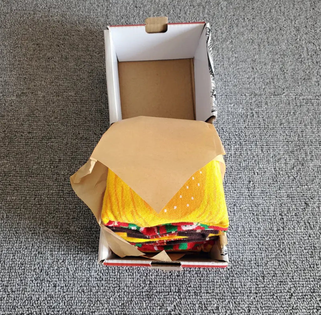 Lustige Socken mit Fast-Food Design aus Weichem Material | Einheitsgrösse für Spass und Komfort