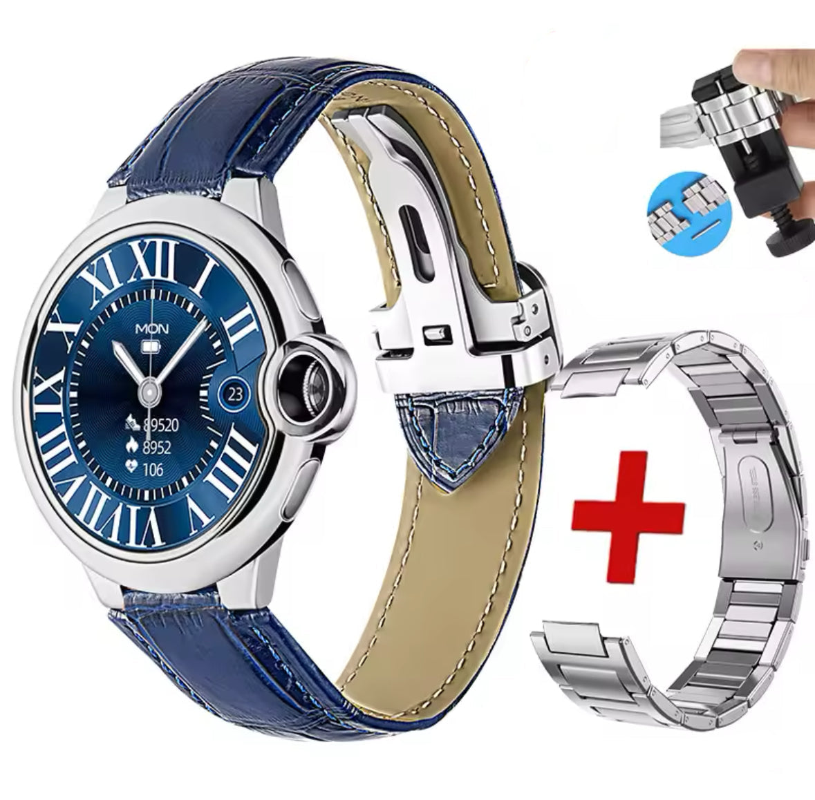 Luxuriöse Multifunktions Smartwatch mit HD Bildschirm & Sportmodi für Fitness 0