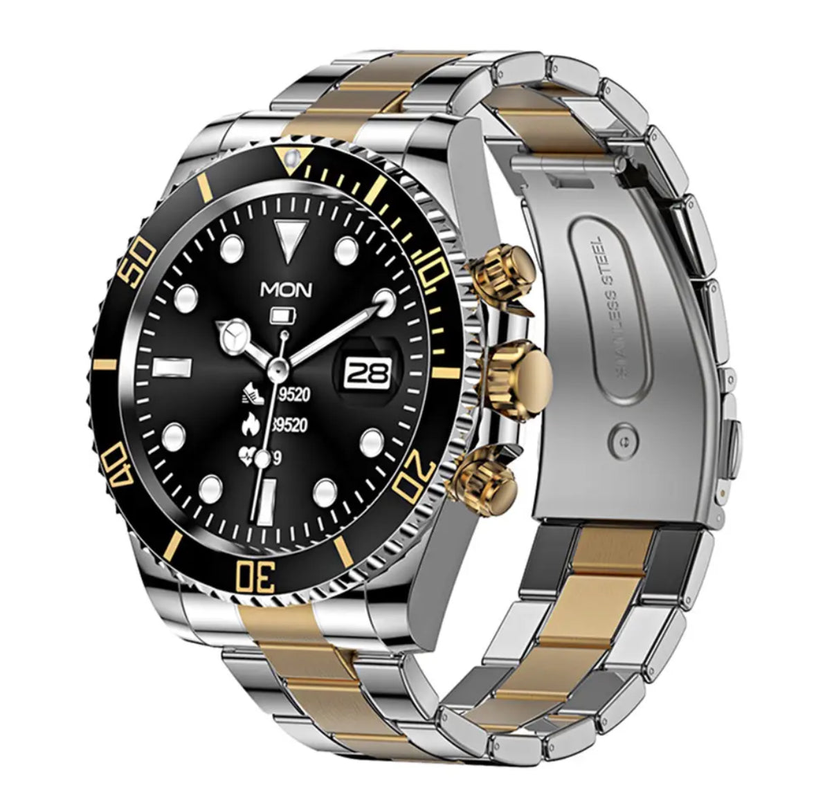 Luxus-Smartwatch | HD Bildschirm mit Edelstahlarmband | Sportliche Funktionen für Fitness und Gesundheit 10