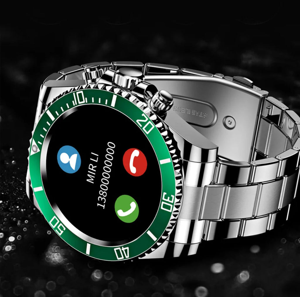 Luxus-Smartwatch | HD Bildschirm mit Edelstahlarmband | Sportliche Funktionen für Fitness und Gesundheit 2