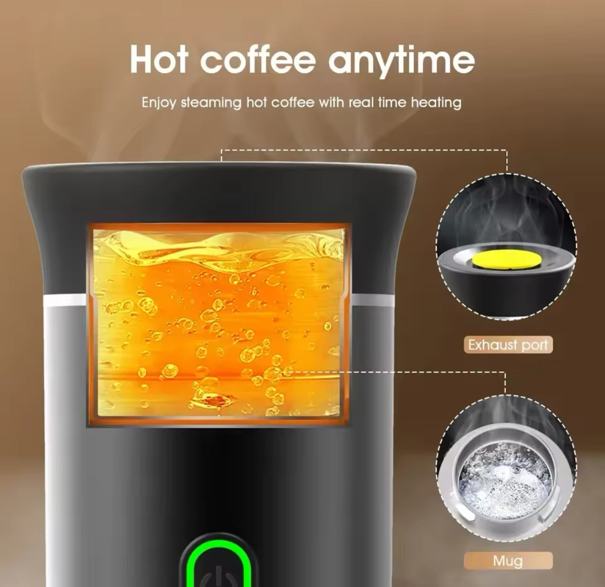 Mobile Espressomaschine | Akku-Betriebene Kaffeemaschine mit Heizfunktion | Perfekt für Reisen und Outdoor 4
