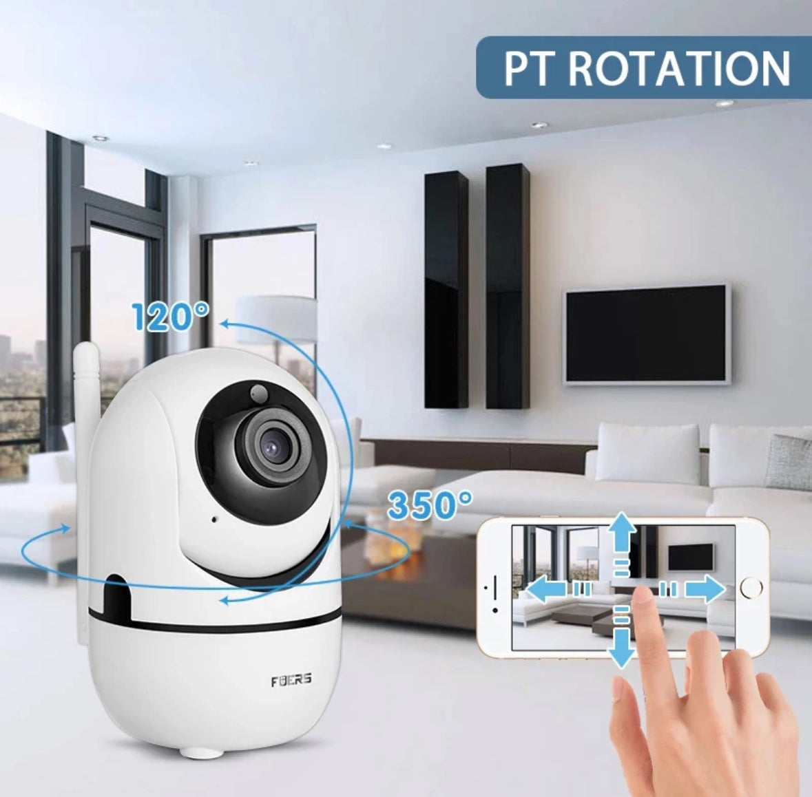 Multifunktionale HD Wifi Überwachungskamera mit Echtzeitsteuerung | Ideal für Babyüberwachung und Sicherheit 2